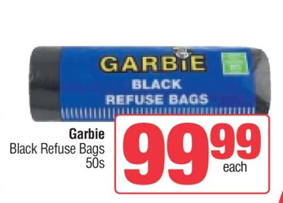 Garbie Black Refuse Bags 50s