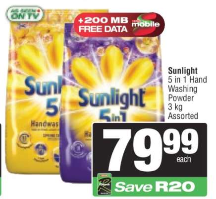 Sunlight 5 in 1 Hand Washing Powder