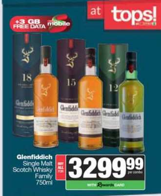 Glenfiddich Single Malt Scotch Whisky Family