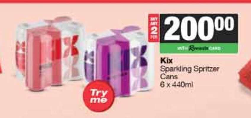 Kix Sparkling Spritzer Cans