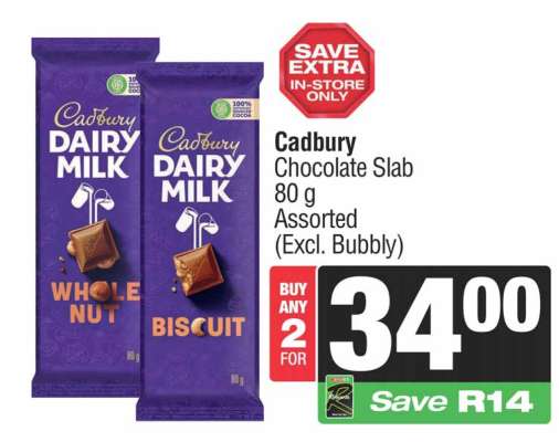 CADBURY CHOCOLATE SLAB