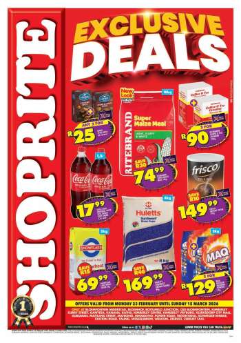 Shoprite catalogue  - 23/02/2026 - 15/03/2026.