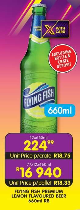 FLYING FISH PREMIUM LEMON FLAVOURED BEER 660ml RB