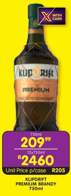 KLIPDRIFT PREMIUM BRANDY 750ml