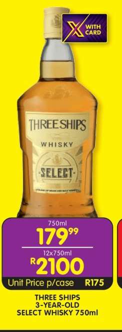 THREE SHIPS 3-YEAR-OLD SELECT WHISKY 750ml