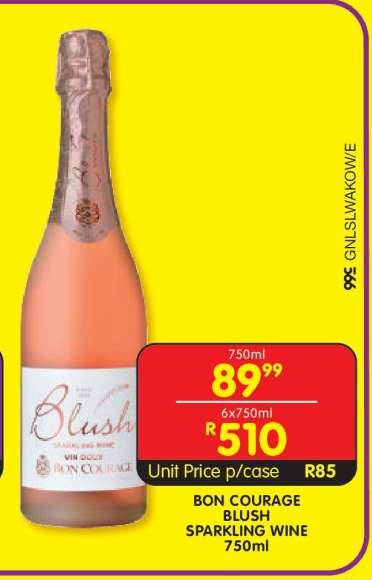BON COURAGE BLUSH SPARKLING WINE 750ml