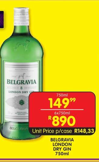 Belgravia London Dry Gin 750ml