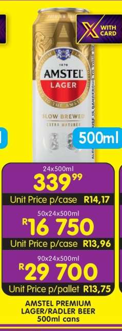 AMSTEL PREMIUM LAGER/RADLER BEER 500ml cans