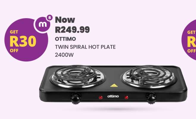 OTTIMO Twin Spiral Hot Plate 2400W