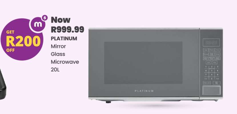 PLATINUM Mirror Glass Microwave 20L