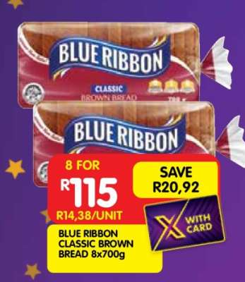 BLUE RIBBON CLASSIC BROWN BREAD 8x700g