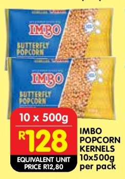 IMBO POPCORN KERNELS 10x500g per pack