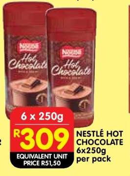 NESTLÉ HOT CHOCOLATE 6x250g per pack