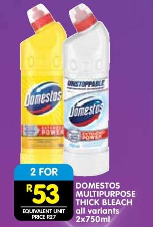 DOMESTOS MULTIPURPOSE THICK BLEACH
