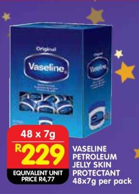 VASELINE PETROLEUM JELLY SKIN PROTECTANT 48x7g per pack