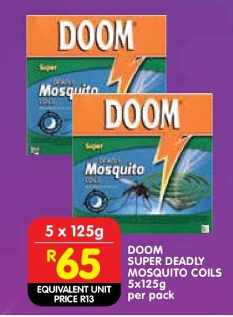 DOOM SUPER DEADLY MOSQUITO COILS 5x125g