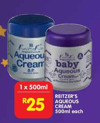 REITZER'S AQUEOUS CREAM 500ml each