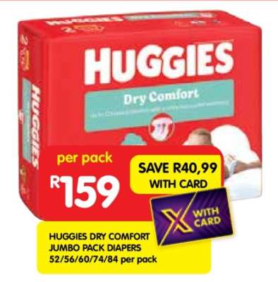 HUGGIES Dry Comfort Jumbo Pack Diapers