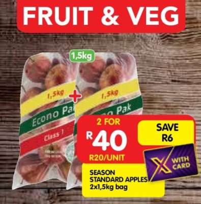 SEASON STANDARD APPLES 2x1,5kg bag