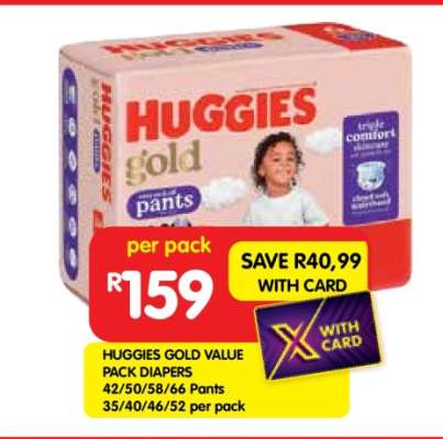 HUGGIES GOLD VALUE PACK DIAPERS