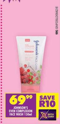 JOHNSON'S EVEN COMPLEXION FACE WASH 150ml