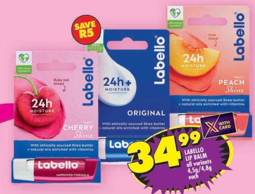 LABELLO LIP BALM all variants 4,5g/4,8g