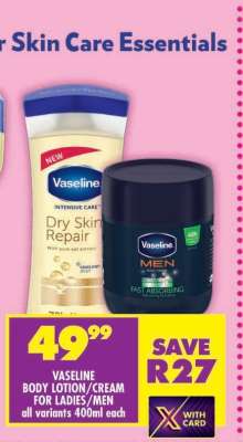VASELINE BODY LOTION/CREAM FOR LADIES/MEN all variants 400ml each