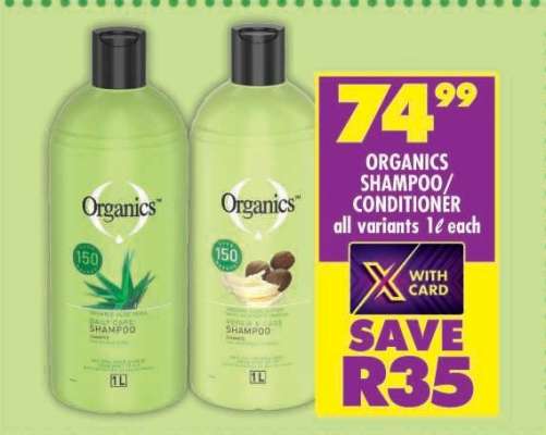 Organics Shampoo Conditioner