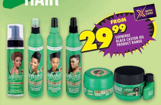 SOFN'FREE BLACK CASTOR OIL PRODUCT RANGE
