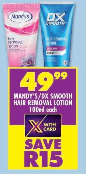 MANDY'S/DX SMOOTH HAIR REMOVAL LOTION 100ml each
