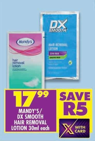 MANDY'S / DX SMOOTH HAIR REMOVAL LOTION 30ml each
