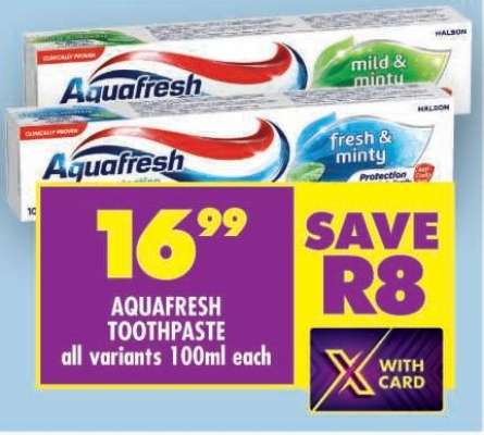 AQUAFRESH TOOTHPASTE
