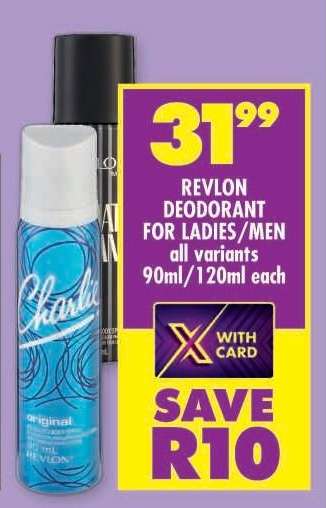 REVLON DEODORANT FOR LADIES/MEN