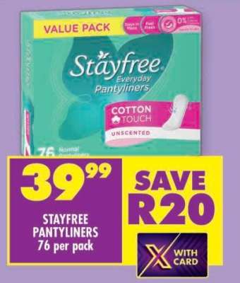 STAYFREE PANTYLINERS