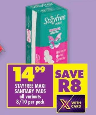 STAYFREE MAXI SANITARY PADS