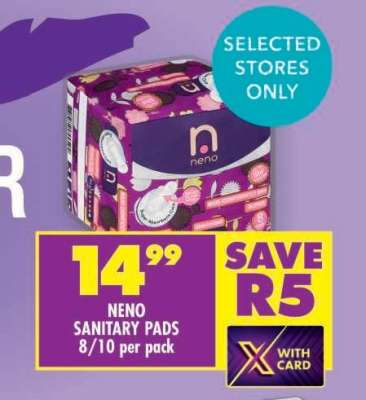 NENO SANITARY PADS 8/10 per pack