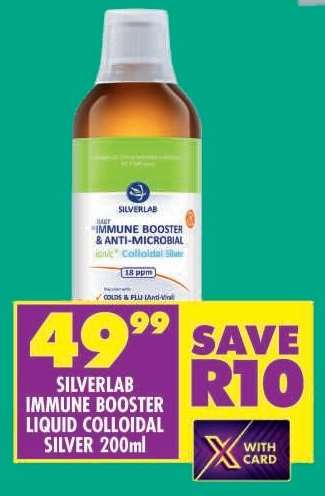 SILVERLAB IMMUNE BOOSTER LIQUID COLLOIDAL SILVER 200ml