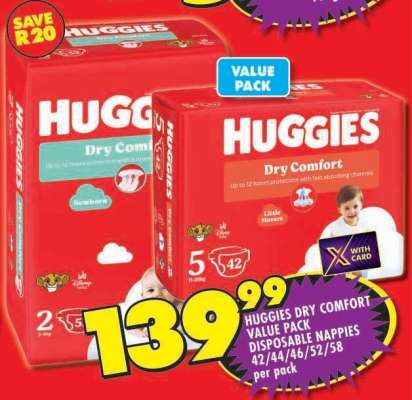 Huggies Dry Comfort Value Pack Disposable Nappies