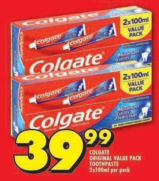 COLGATE ORIGINAL VALUE PACK TOOTHPASTE
