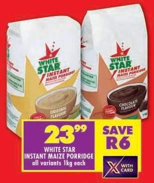 WHITE STAR INSTANT MAIZE PORRIDGE