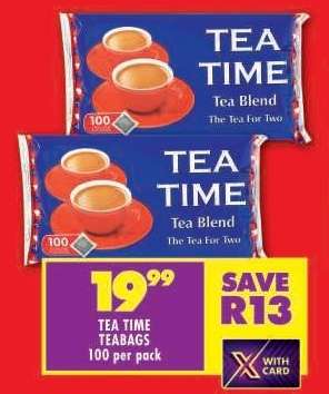 TEA TIME TEABAGS
