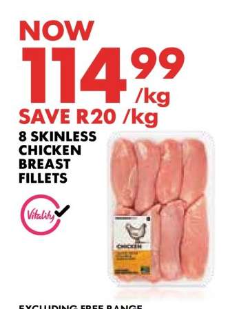 8 Skinless Chicken Breast Fillets