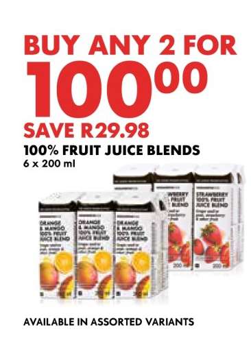 100% Fruit Juice Blends