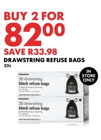 DRAWSTRING REFUSE BAGS