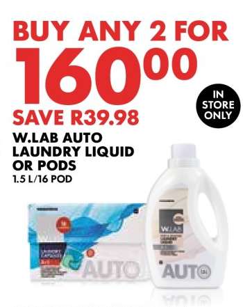 W.Lab Auto Laundry Liquid or Pods