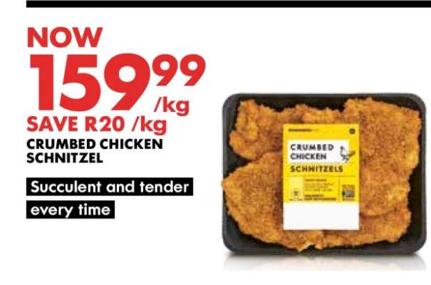 Crumbed Chicken Schnitzel