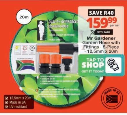 Mr Gardener Garden Hose with Fittings - 5-Piece
