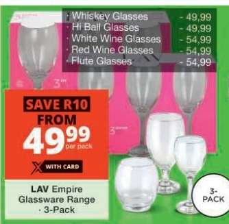 LAV Empire Glassware Range - 3-Pack