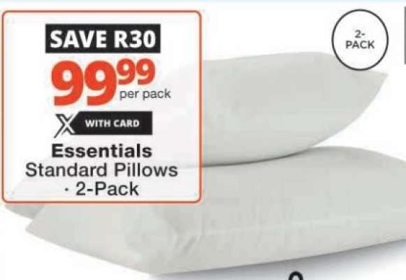 Essentials Standard Pillows - 2-Pack