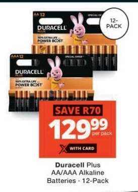 Duracell Plus AA/AAA Alkaline Batteries - 12-Pack